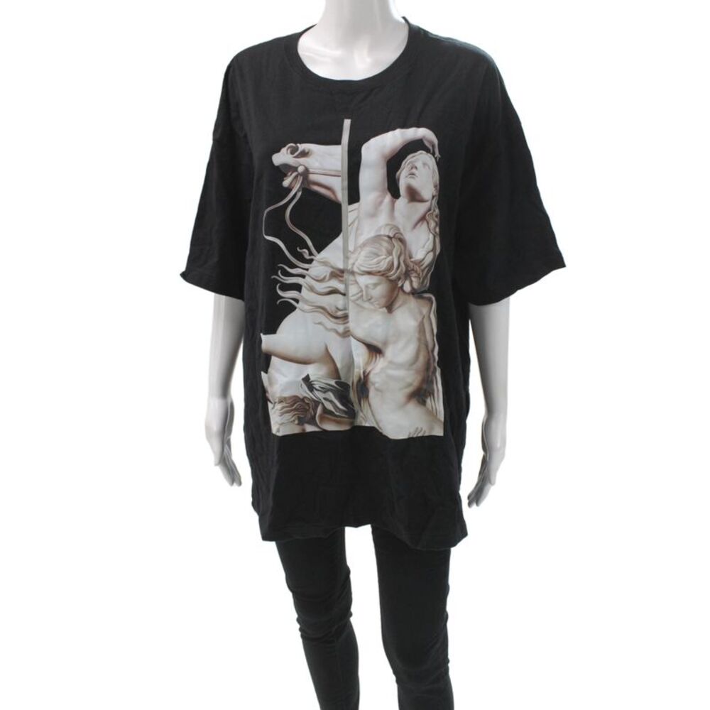Bella + Canvas Unisex Basic Black Cotton Crew Neck Graphic T-Shirt Size XL